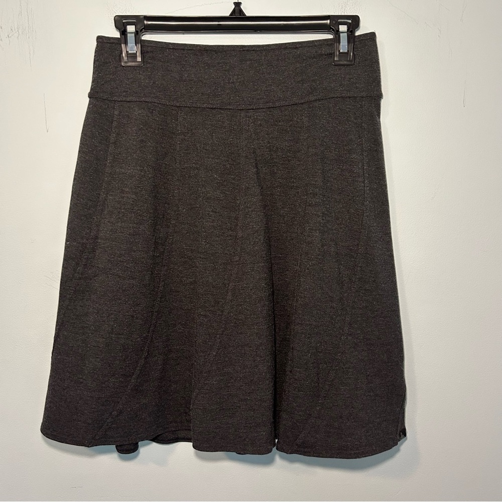 PrAna Dark Gray Cotton Blend A-Lined Mini Skirt Size XS